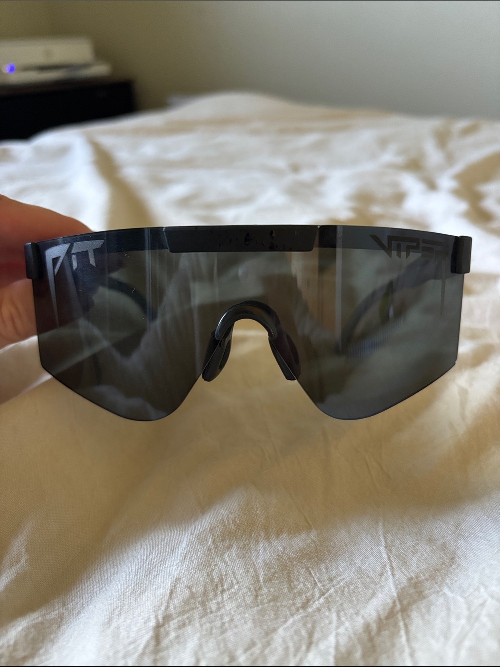 Pit Viper Men’s Shield Sunglasses — Black Smoke Lens
